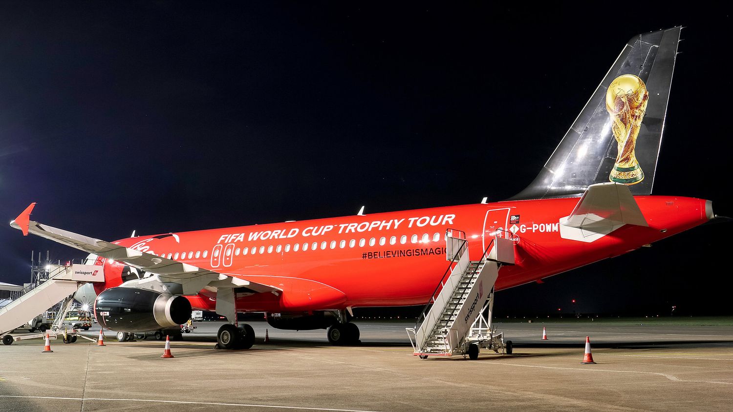 El avión de la Copa del Mundo arribó a Argentina