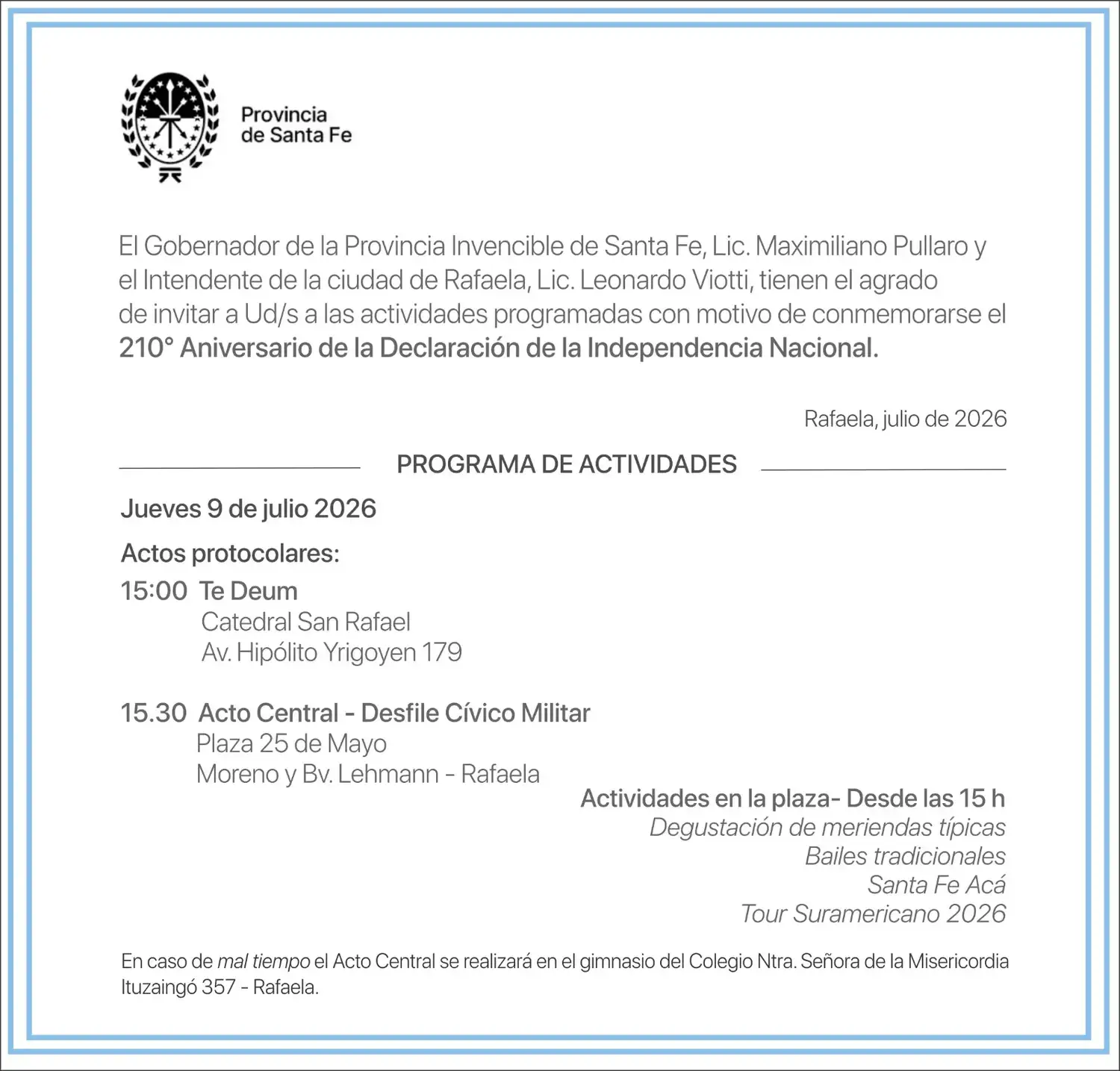 acto 9 de julio
