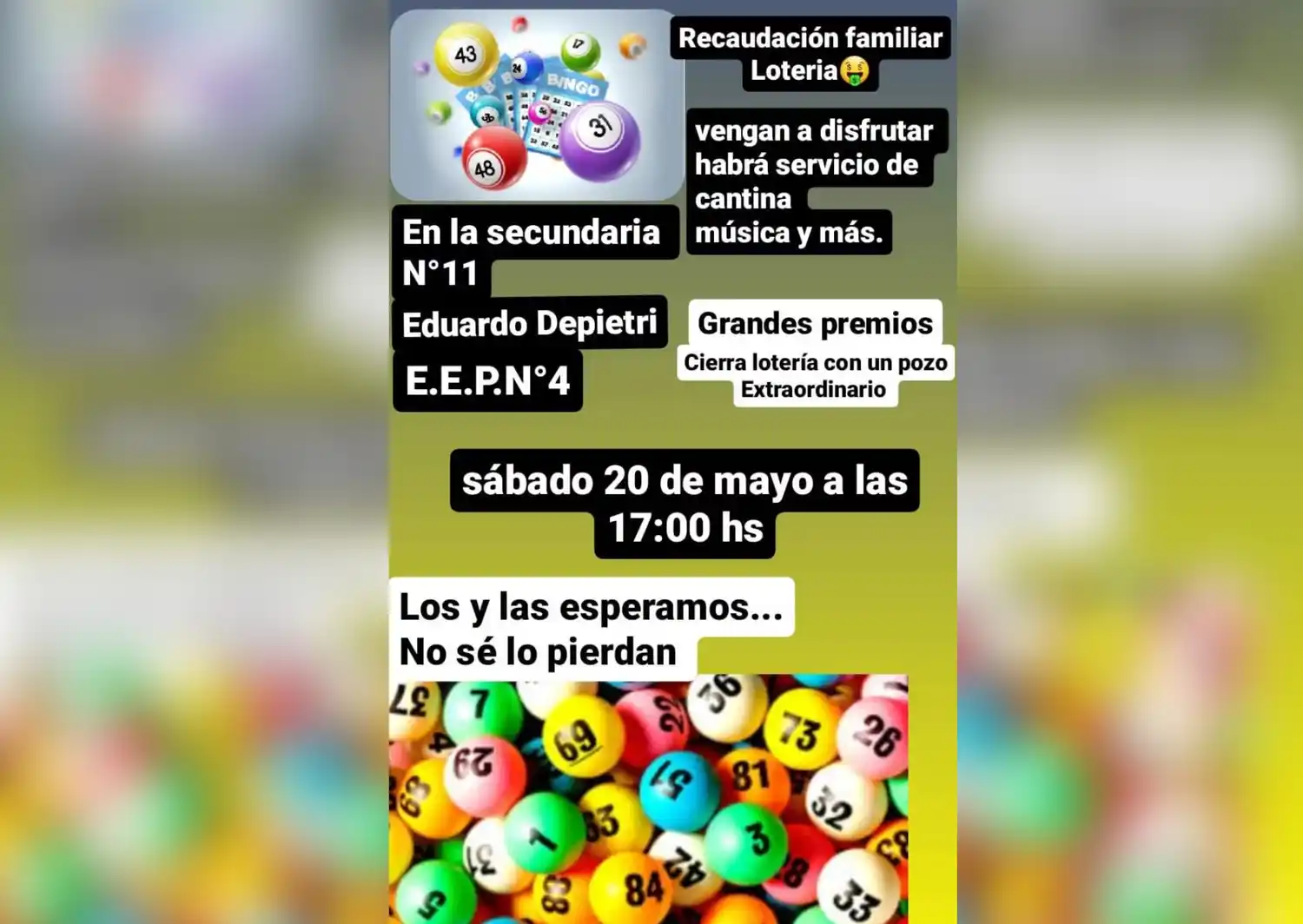 Lotería familiar en la secundaria 11
