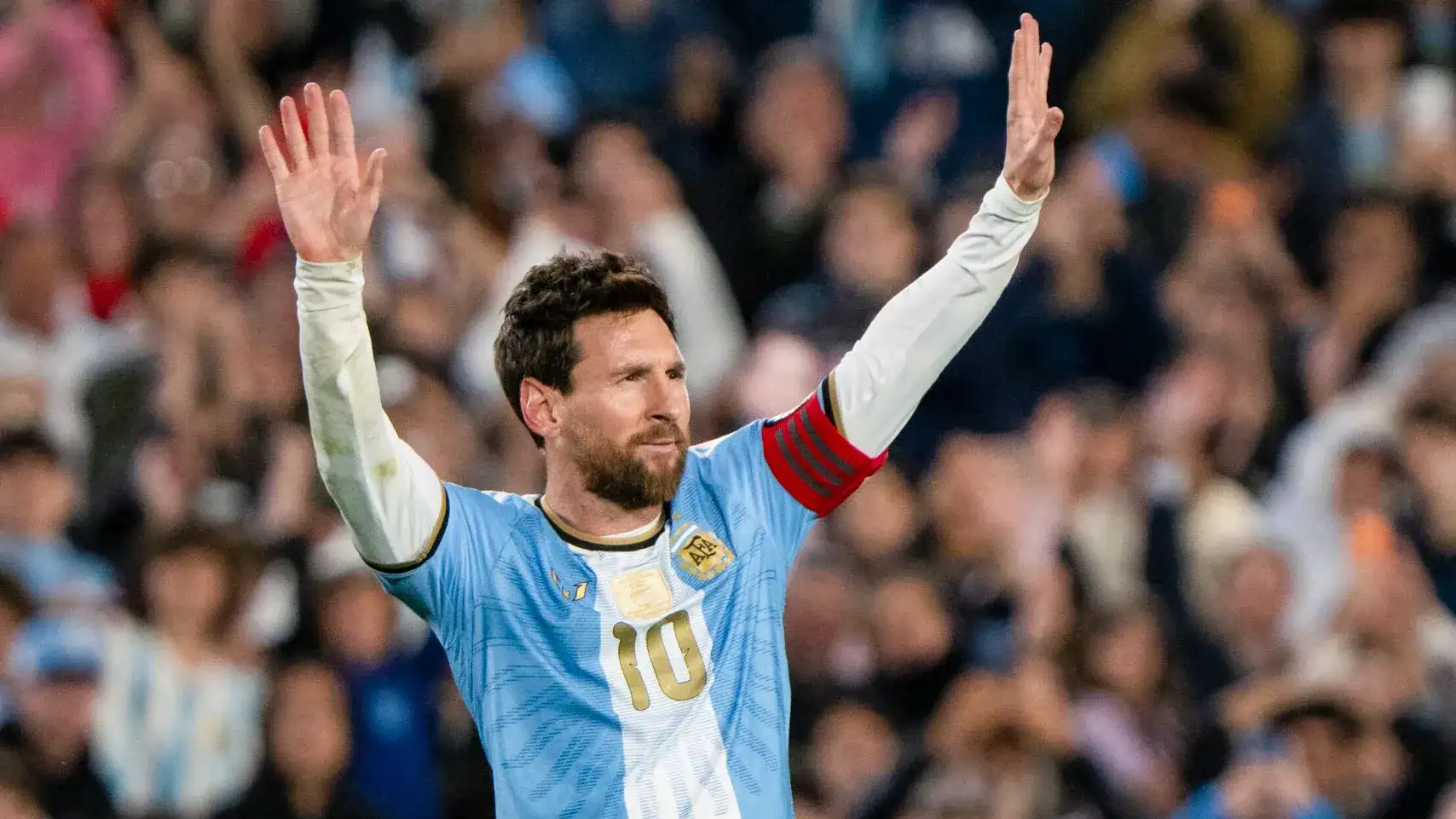 Lionel Messi, en su último partido con la selección argentina.