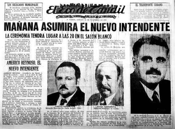 A 42 años de la elección de Américo Reynoso, primer intendente de Tandil tras el retorno a la democracia