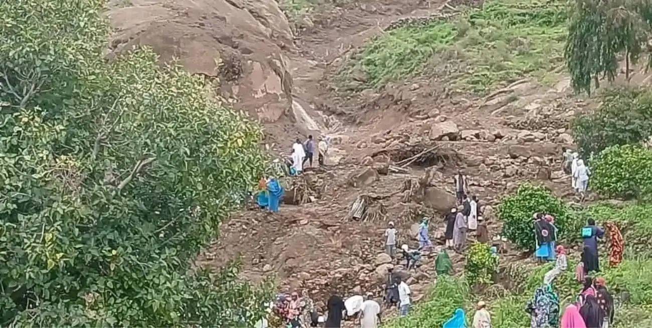 Un deslizamiento de tierra arrasó la aldea de Tarasin