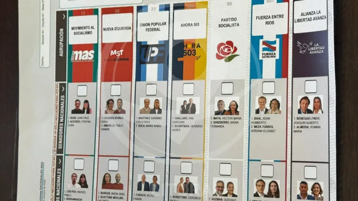 Así va a ser la Boleta Única de Papel para votar senadores y diputados en Entre Ríos