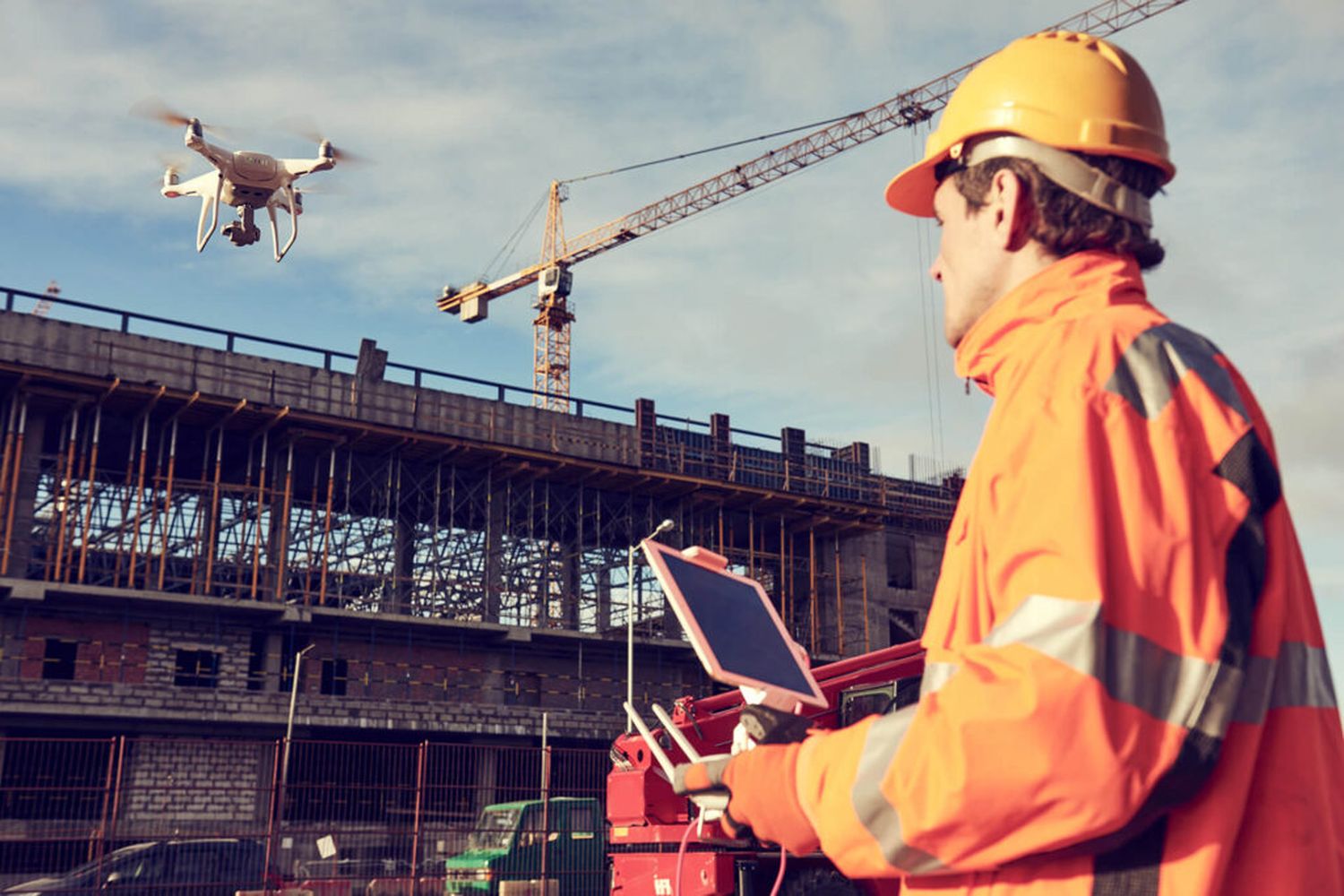 El drone se volvió una herramienta útil para la construcción.