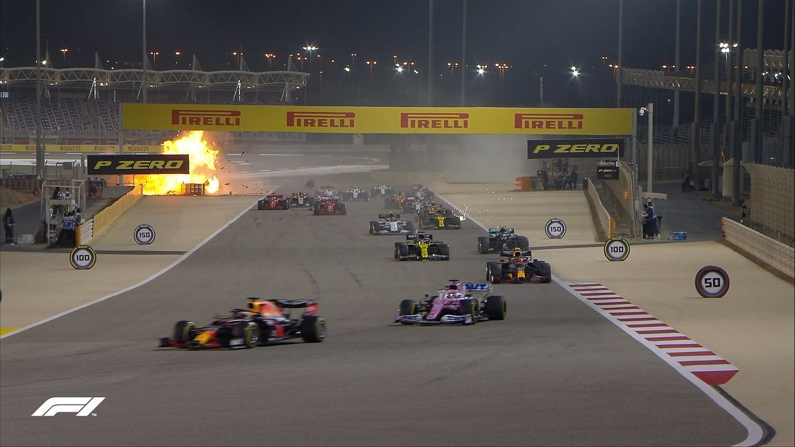 Milagro en la F1: el francés Grosjean salió ileso de un tremendo accidente