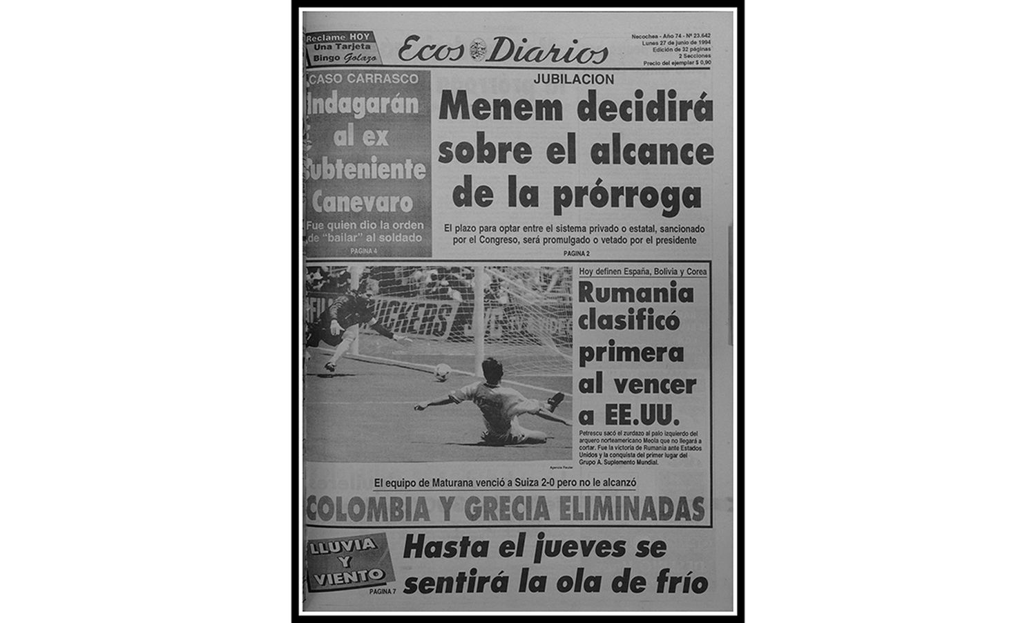 Lunes 27 de junio de 1994