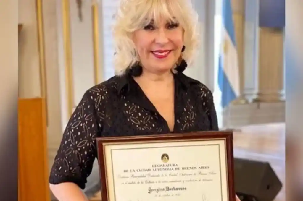 Nombraron Personalidad Destacada de la Cultura a Georgina Barbarossa