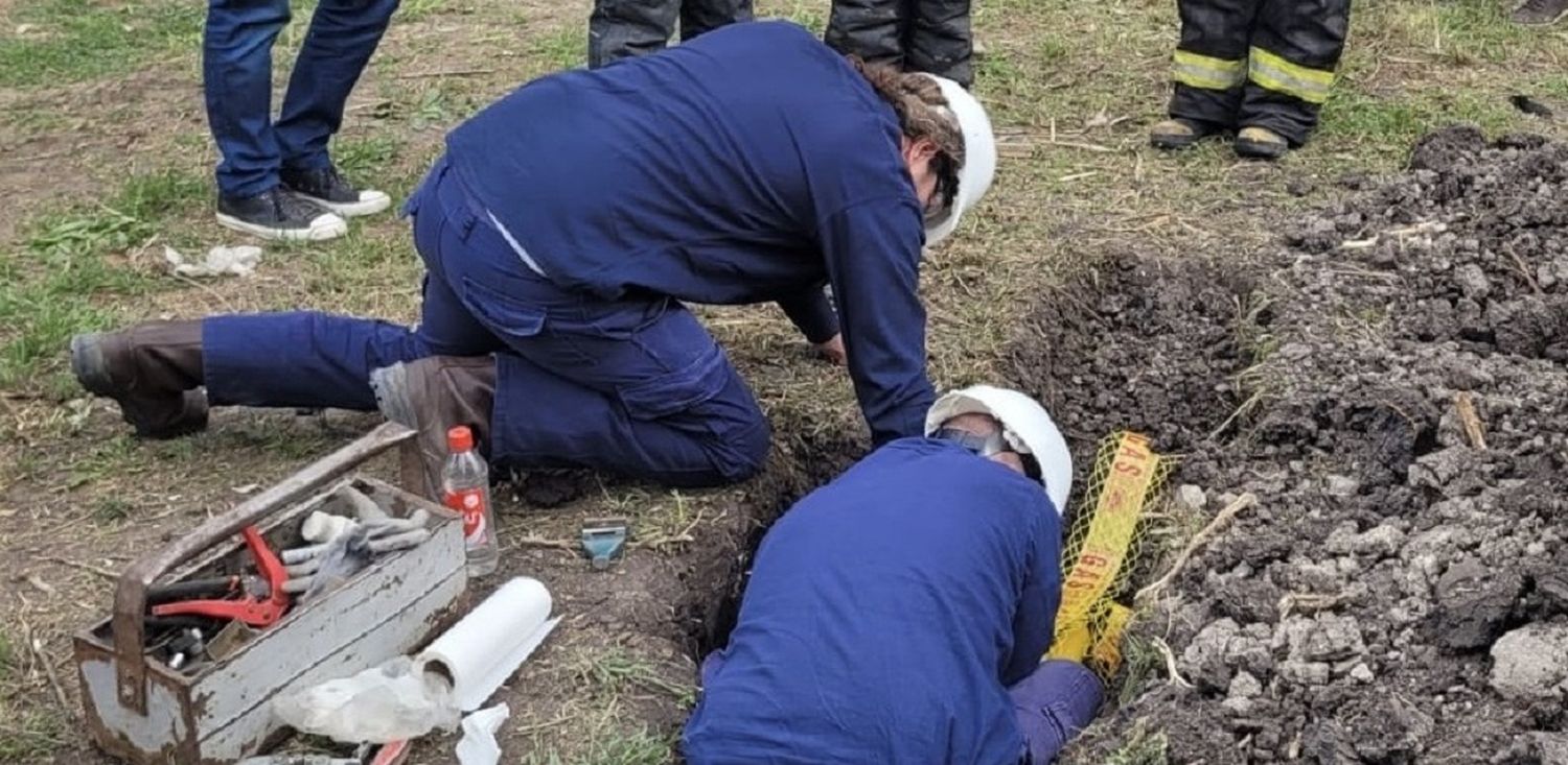 Gas NEA realizó simulacro de emergencia por rotura de cañería