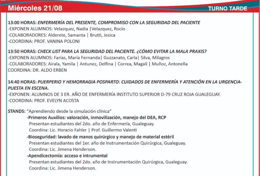 Jornada estudiantil y acto de graduación de la Cruz Roja Gualeguay