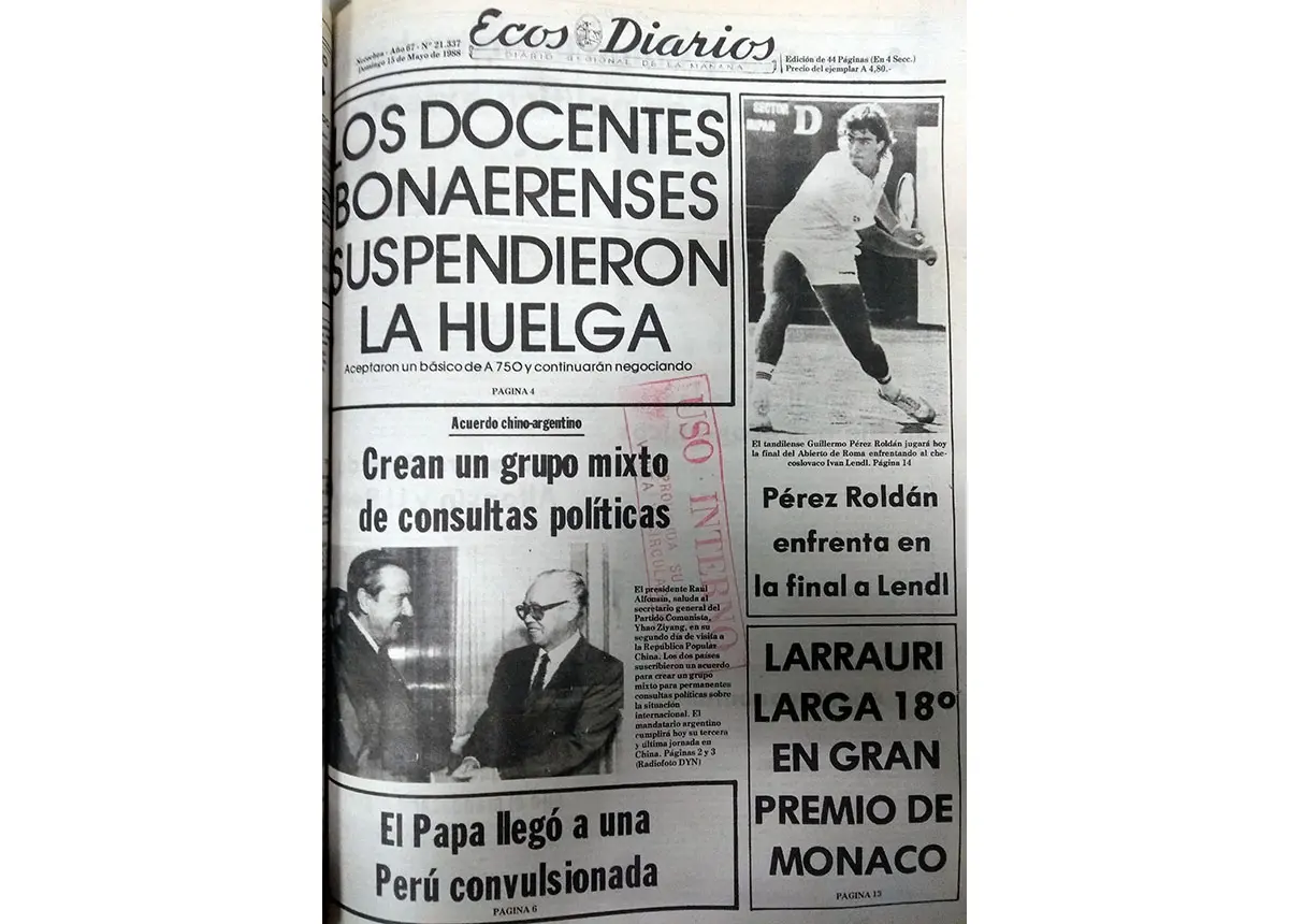 Domingo 15 de mayo de 1988