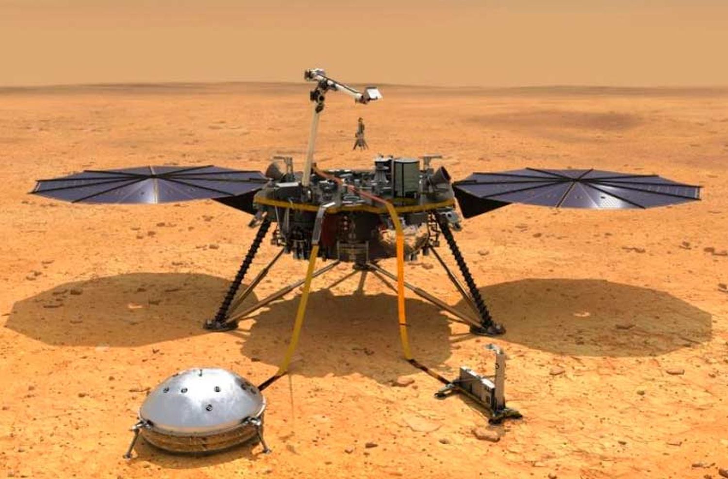 La sonda InSight registró el sonido del viento de Marte