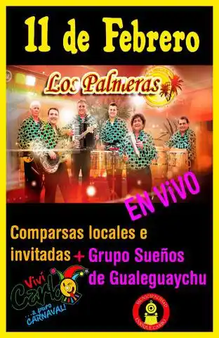 Hoy noche de Corso Popular en Carbó con Los palmeras