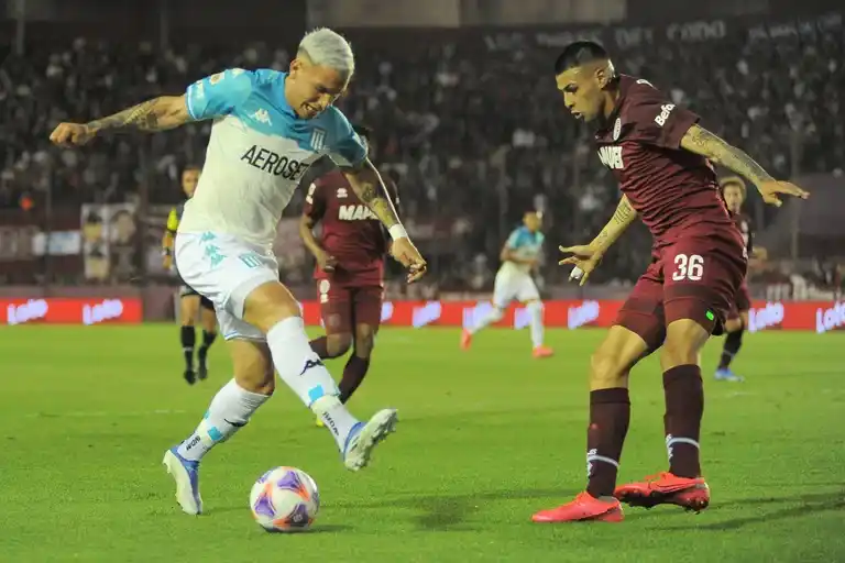 Racing le ganó en su visita a Lanús y es el único líder del torneo