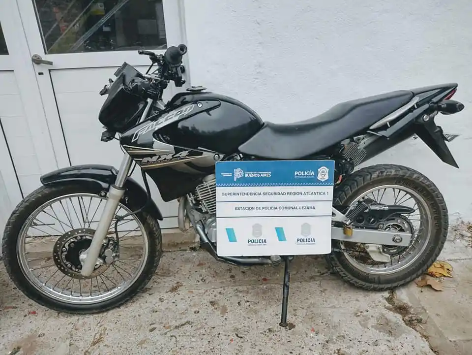 En Lezama se recuperó moto que había sido sustraída de un hotel de Chascomús