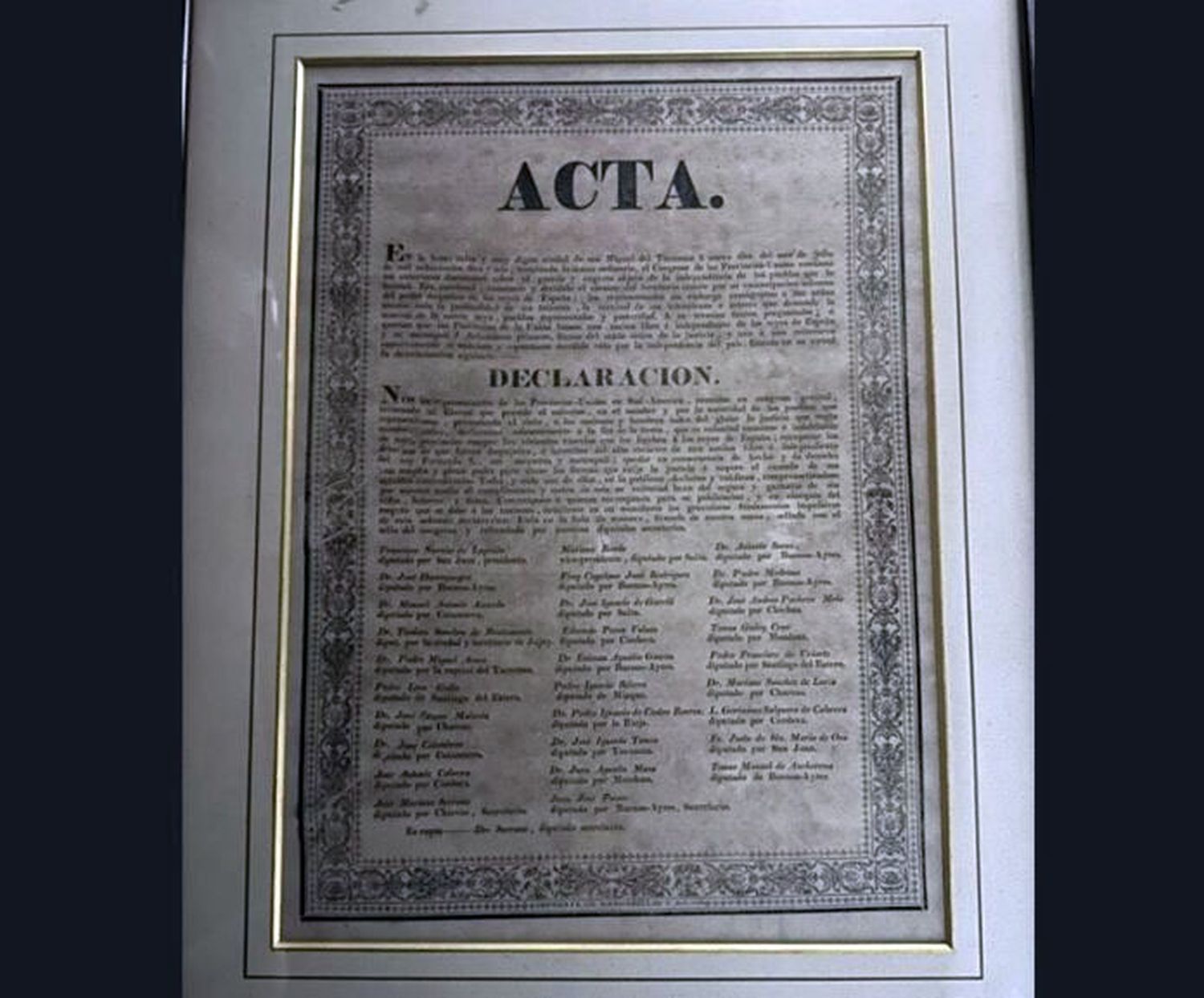 La Aduana recuperó un impreso original de la declaración de la Independencia de 1816