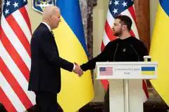 El presidente de Estados Unidos visitó Ucrania antes del aniversario de la invasión