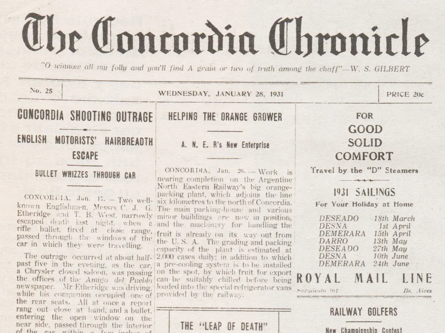 Un diario en inglés en Concordia