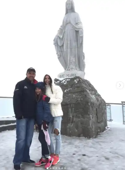 Amanda Dudamel junto a su padre, el futbolista Rafael Dudamel. Foto Instagram