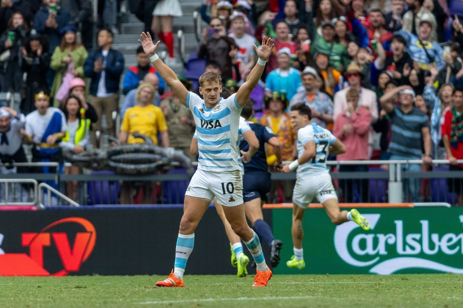 Histórico: los Pumas 7s son bicampeones de liga y clasificaron a semifinales tras vencer a Gran Bretaña