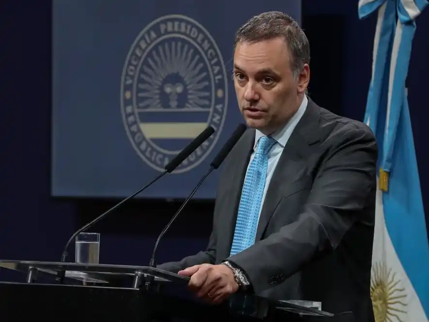 Manuel Adorni brindó una conferencia de prensa en Casa Rosada.