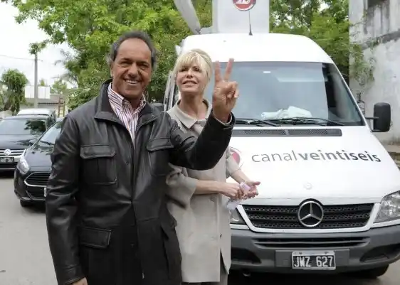 Votó Scioli: "Tenemos que contagiarnos del espíritu de Los Pumas"