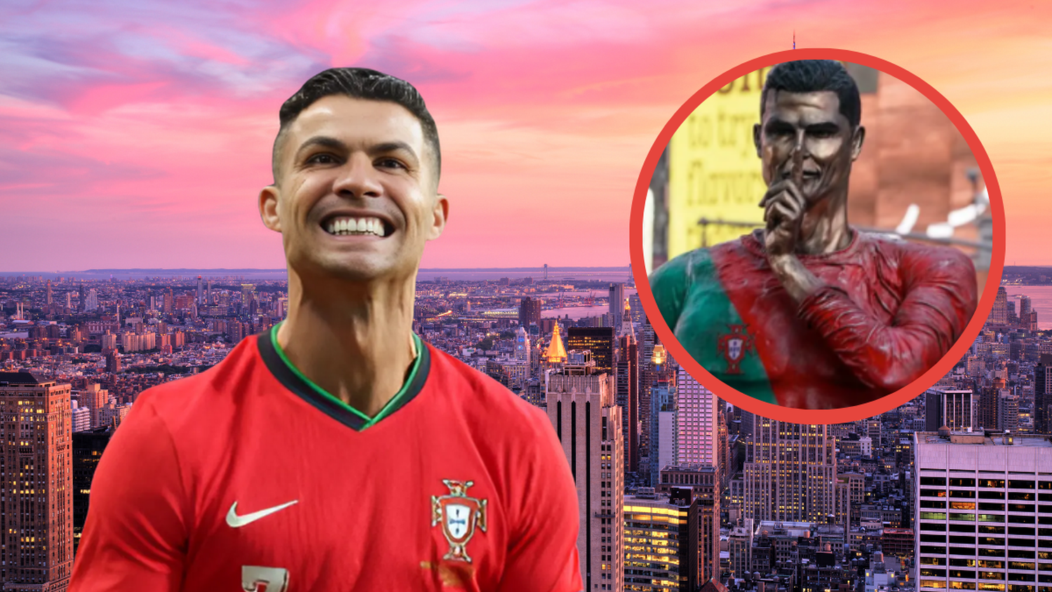 Cristiano Ronaldo tiene su propia estatua en Nueva York