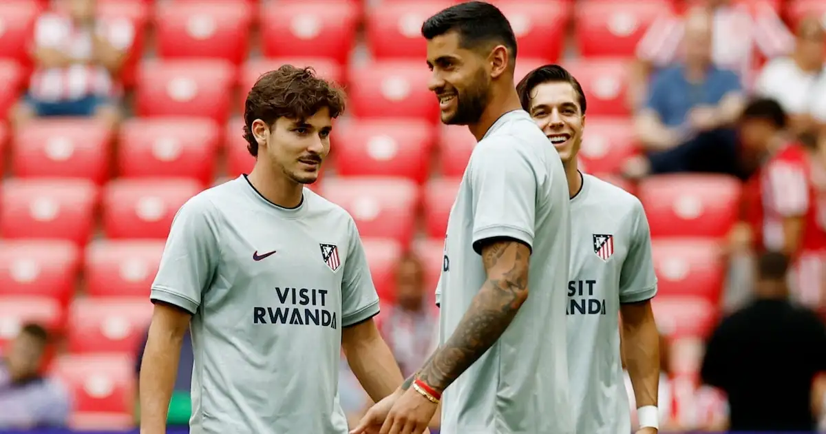 Álvarez y Romero, compañeros en el Atlético de Madrid.