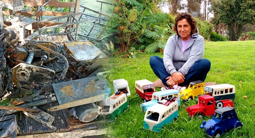 La artesana de la madera que renace desde Necochea, aún después del fuego