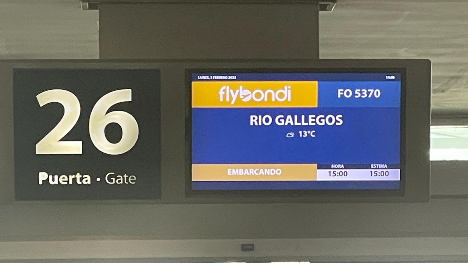 Flybondi inauguró sus vuelos a Río Gallegos, Santa Cruz