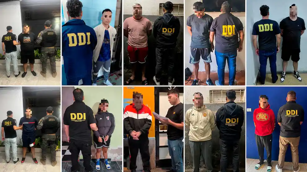 Los 10 detenidos y notificados durante los allanamientos