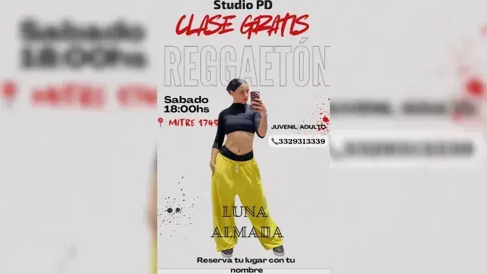 Clase gratuita de Reggeaetón juvenil con Luna Almada