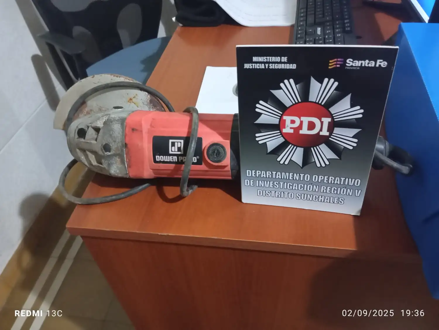 Sunchales: la PDI recuperó una amoladora robada tras una requisa ordenada por la Fiscalía - 2