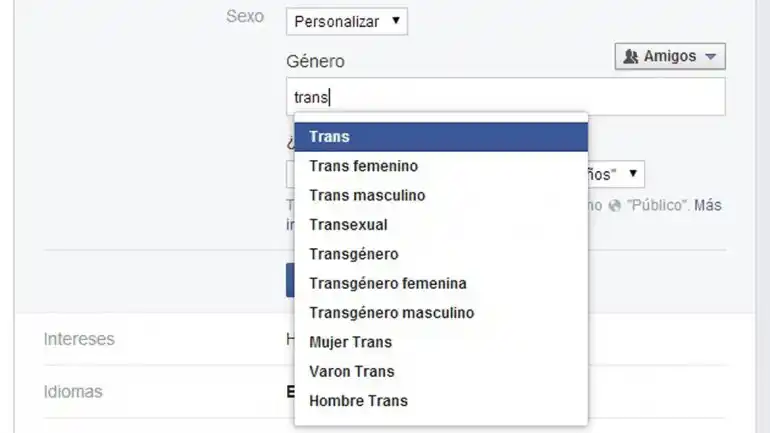Facebook lanza sus nuevas opciones de género personalizado en la Argentina