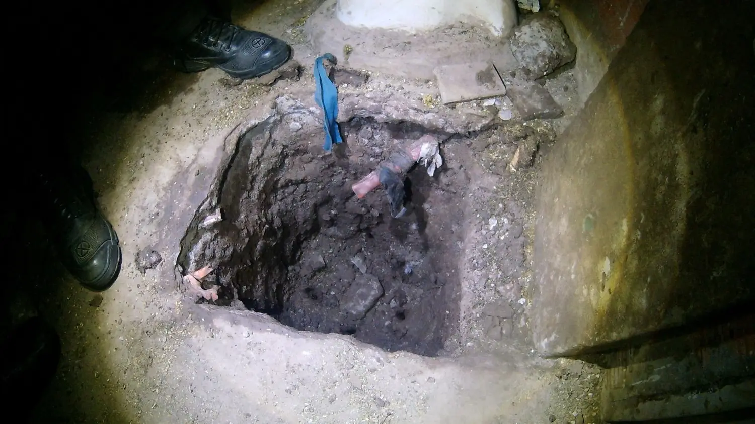 excavación en un pabellón