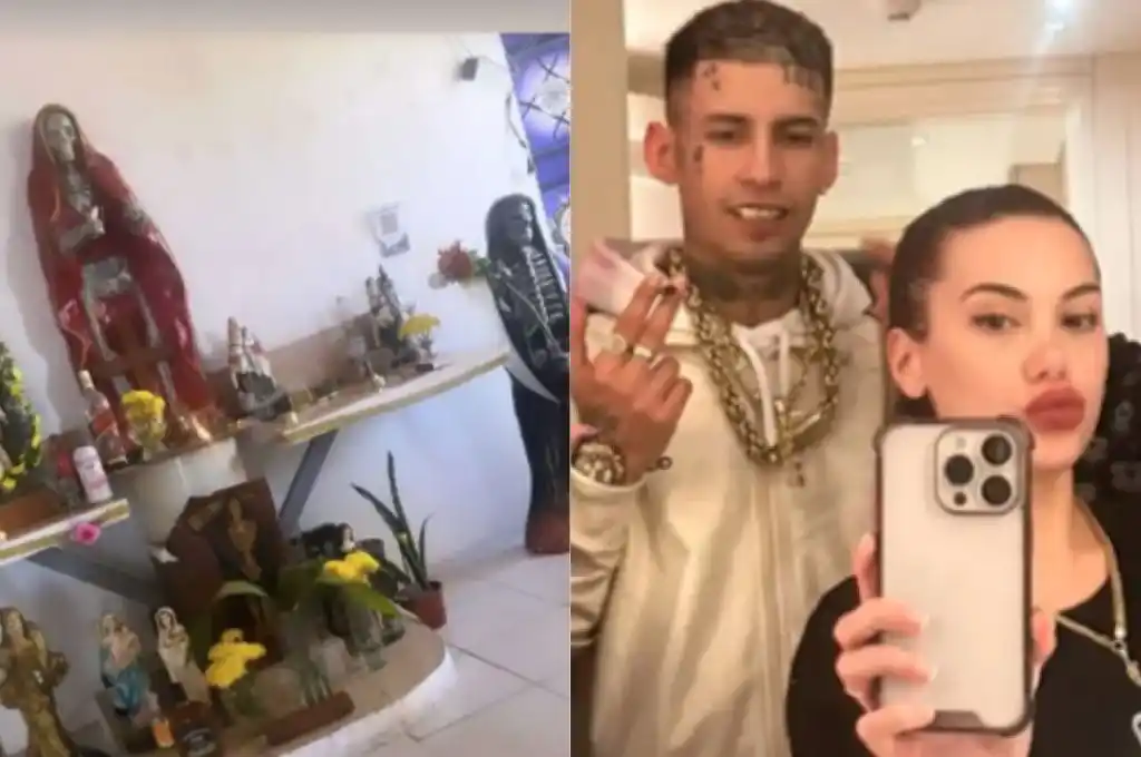 Con un ritual a San La Muerte, la novia de L-Gante pidió por la liberación del artista