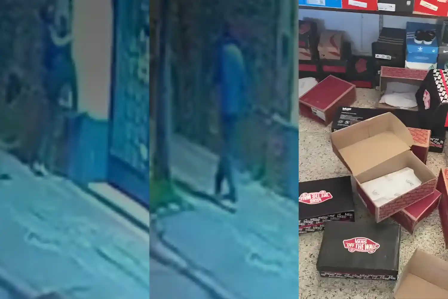 Cámaras de seguridad de la zona registraron toda la secuencia del robo.