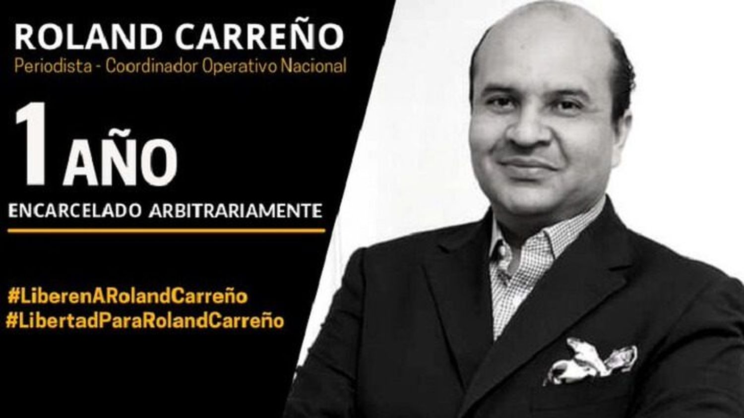 ENCARCELADO, SIN PRUEBAS NI JUICIO: se cumple un año de la detención de Roland Carreño