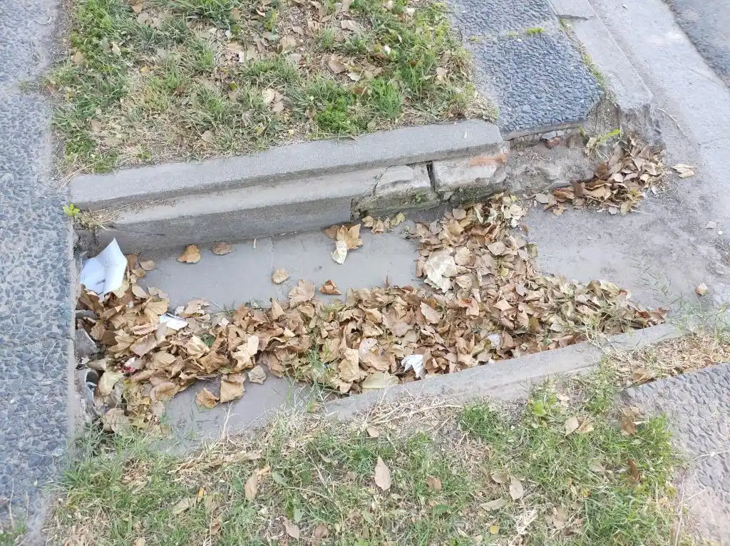 Volvieron a robar una rejilla en la vereda de La Voz del Pueblo