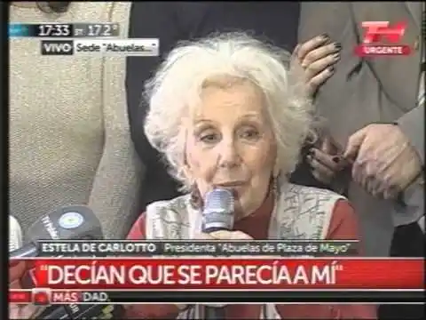 Estela de Carlotto: “No quería morirme sin abrazarlo y lo voy a hacer”