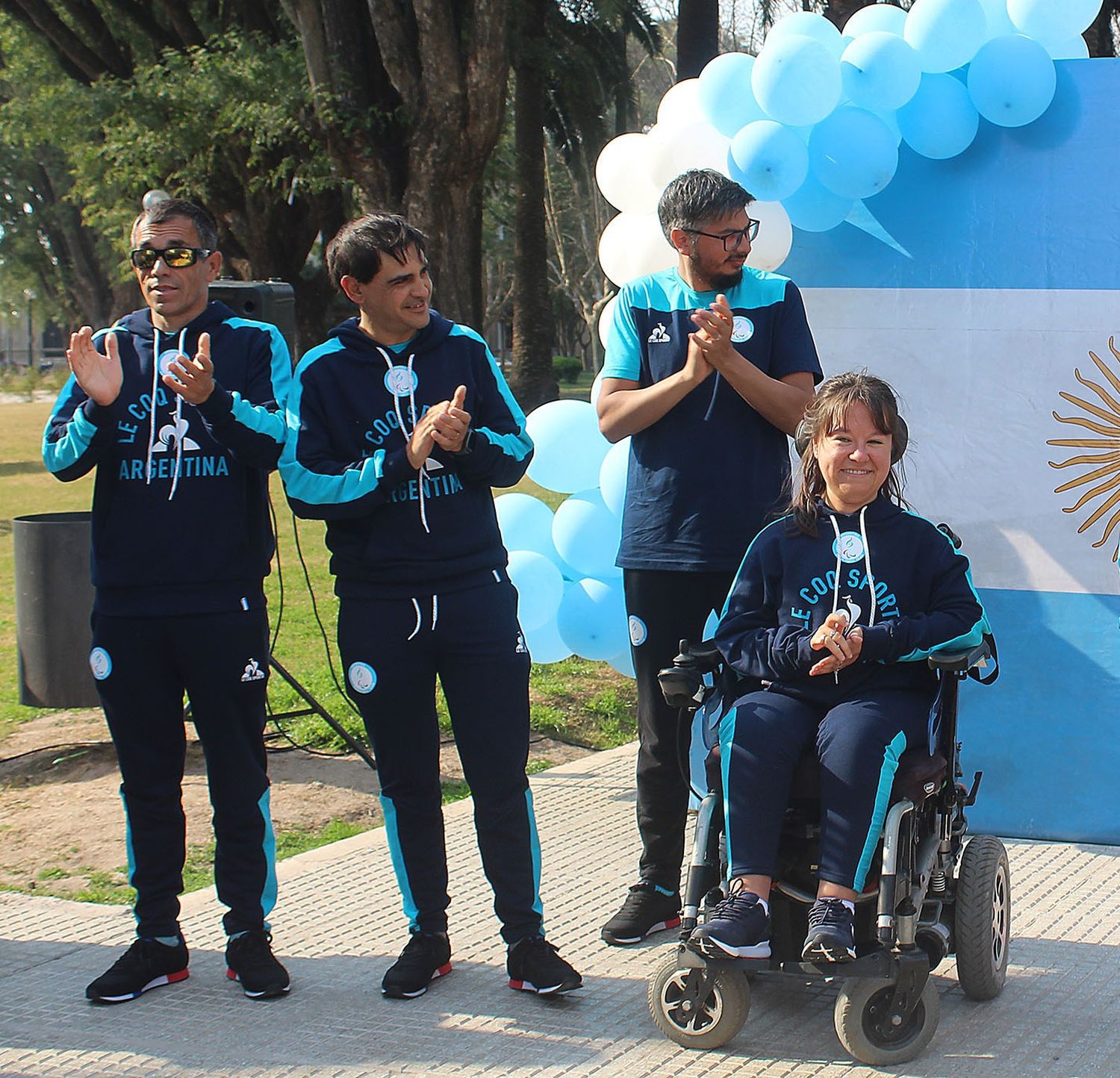 "Maxi" Gómez, Diego Hernández, Juan Ferreyra y Stefanía Ferrando.
