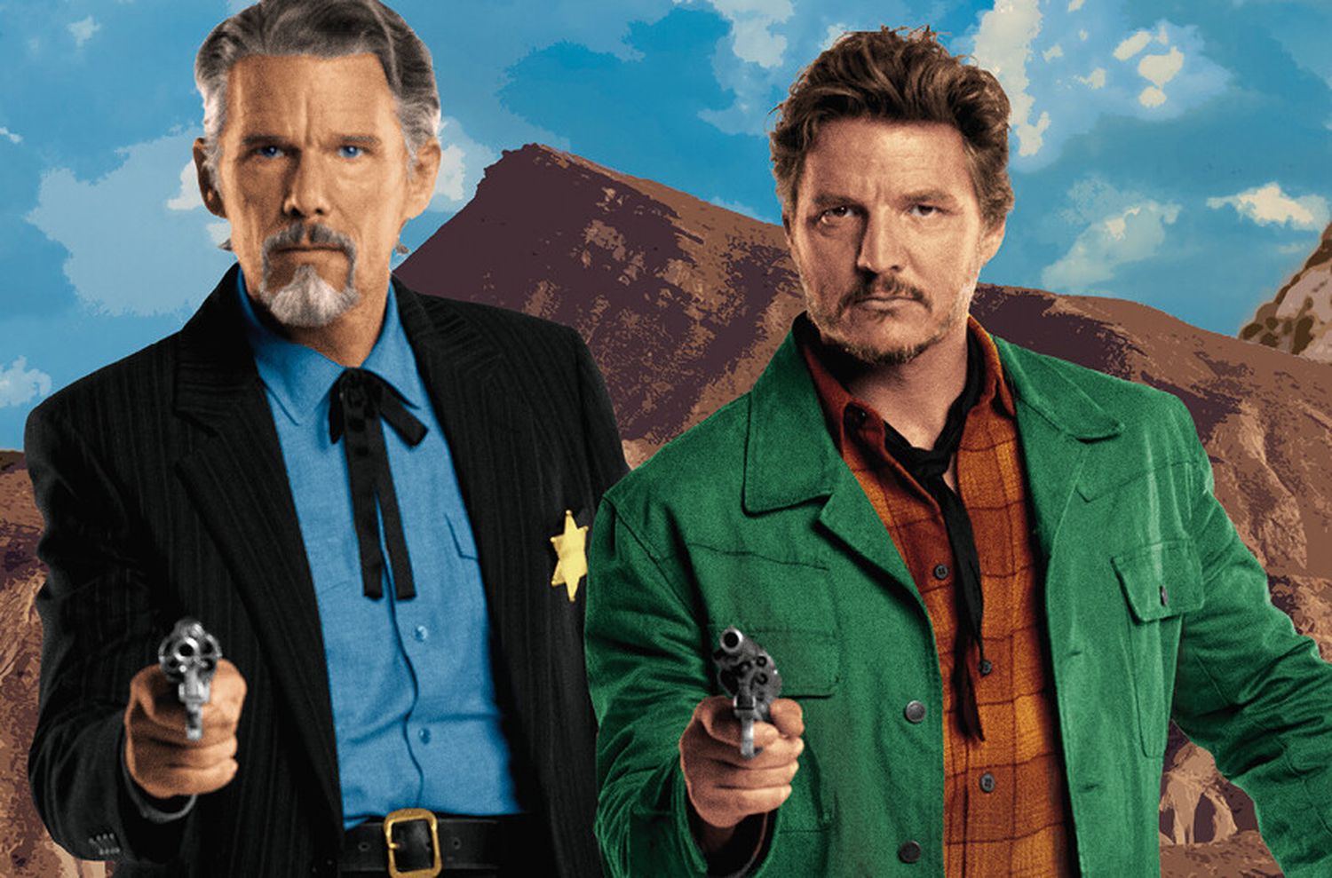 Ethan Hawke y Pedro Pascal, los protagonistas de "Extraña forma de vida"