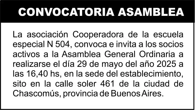 CONVOCATORIA ASAMBLEA