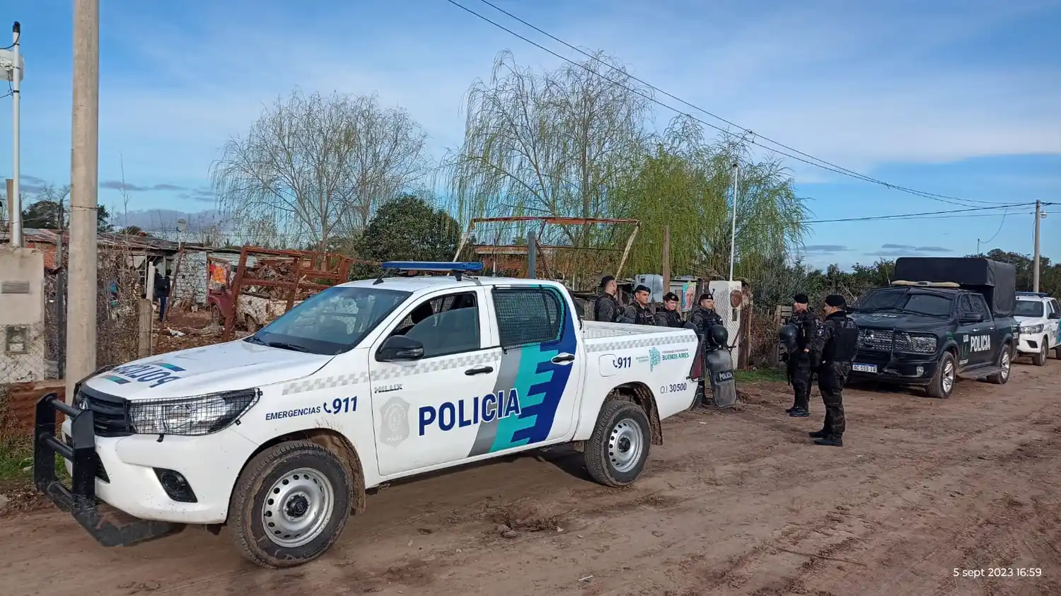 Allanamiento positivo en barrio La Esmeralda por elementos de procedencia ilícita