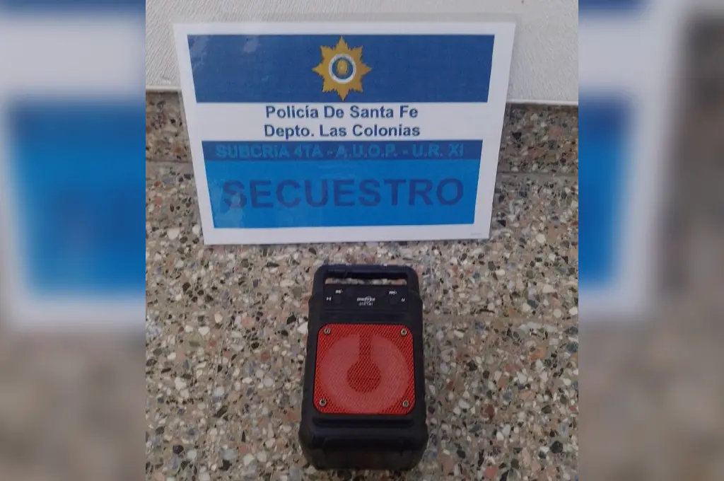 Recuperaron un parlante robado y aprehendieron a un sospechoso