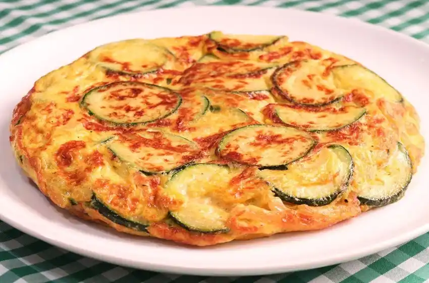 Una tortilla de zucchini para disfrutar