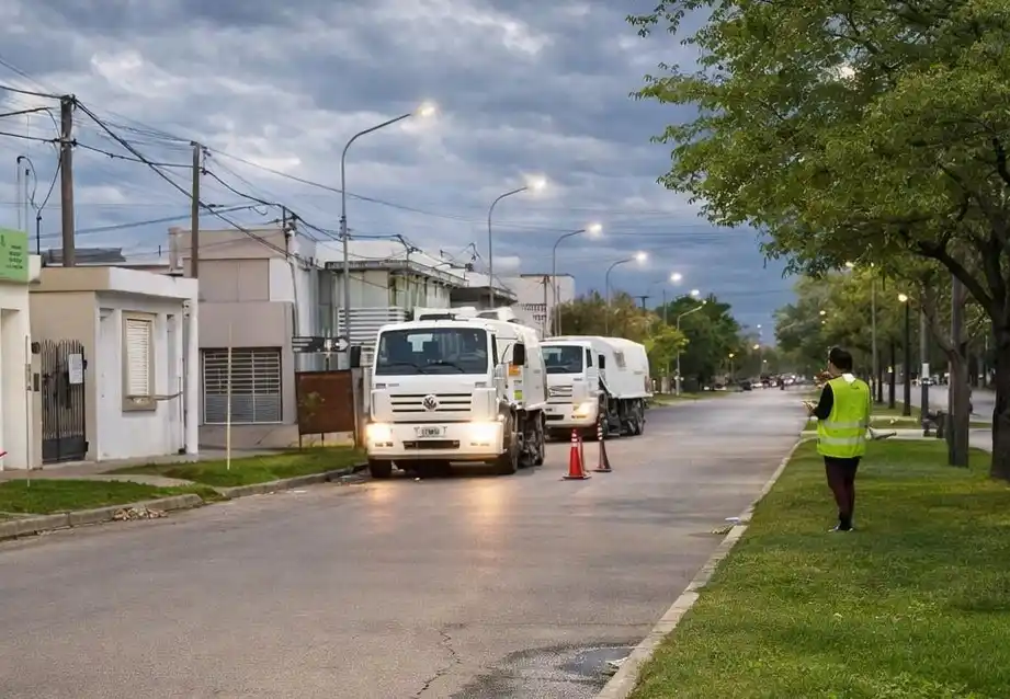 Operastivos de limpieza en el área donde se realizaron los Carnavales Rafaelinos
