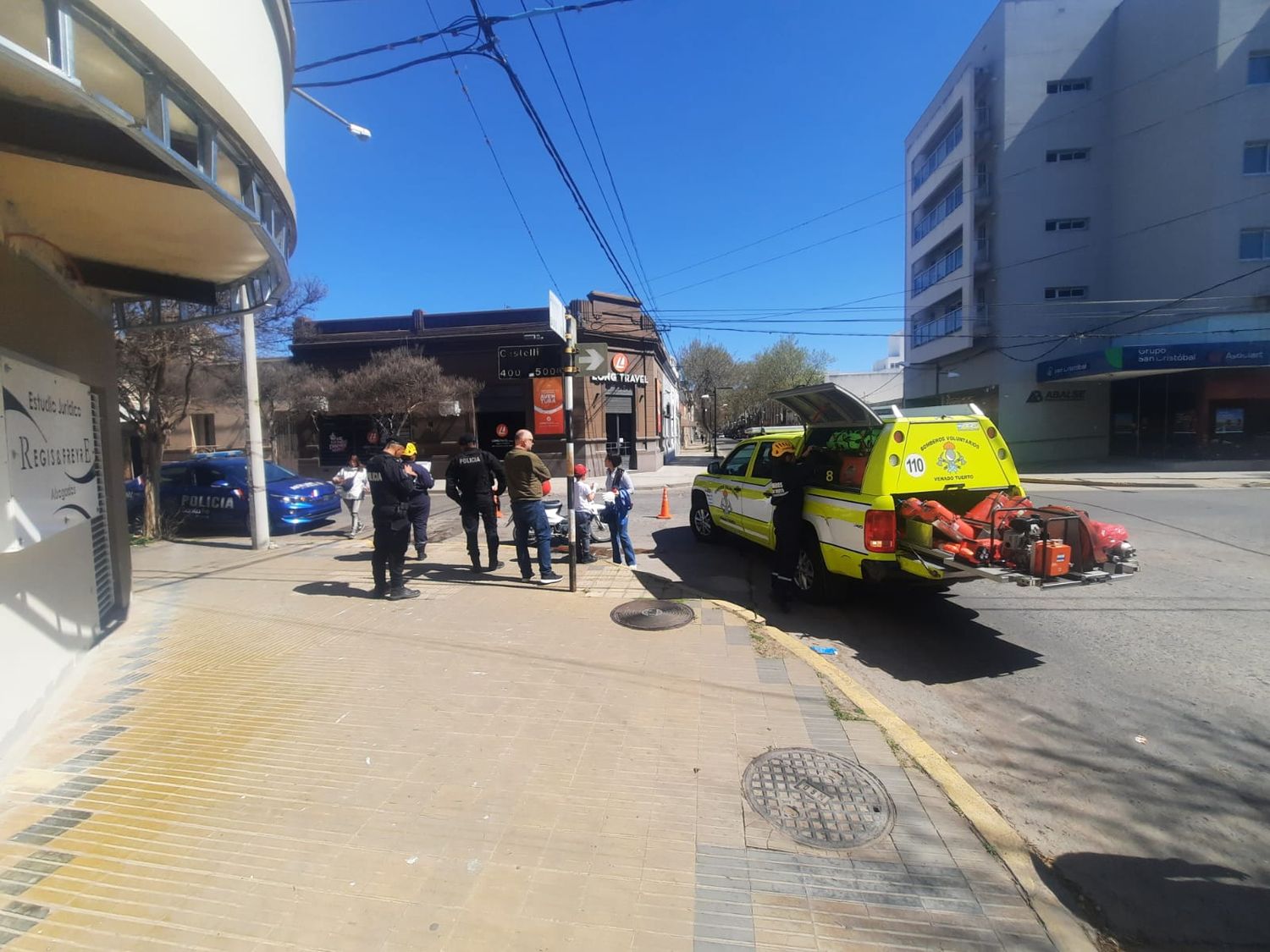 Castelli y Alvear. Un menor terminó con lesiones leves.