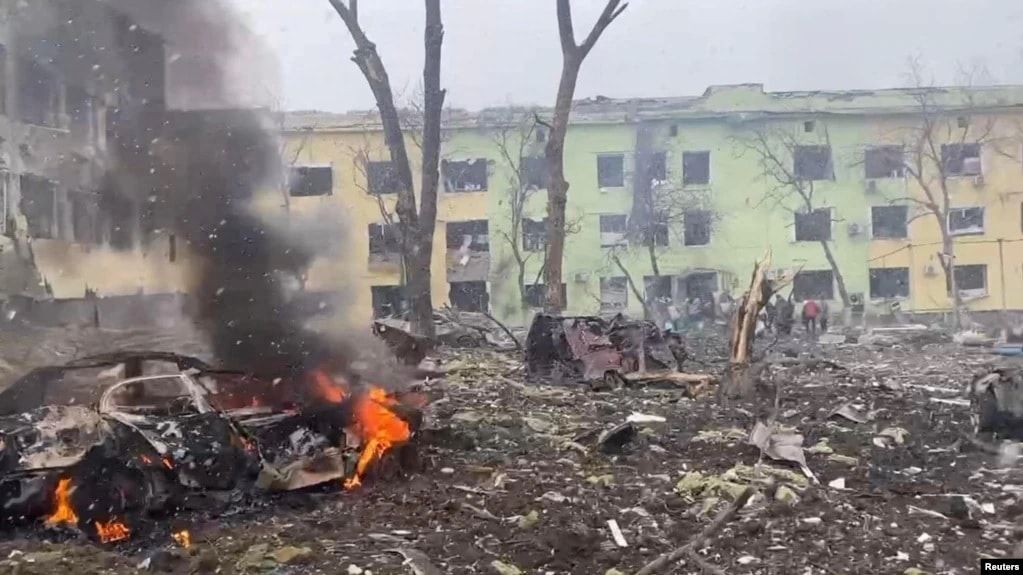 El hospital infantil Mariúpol destruido por los bombardeos