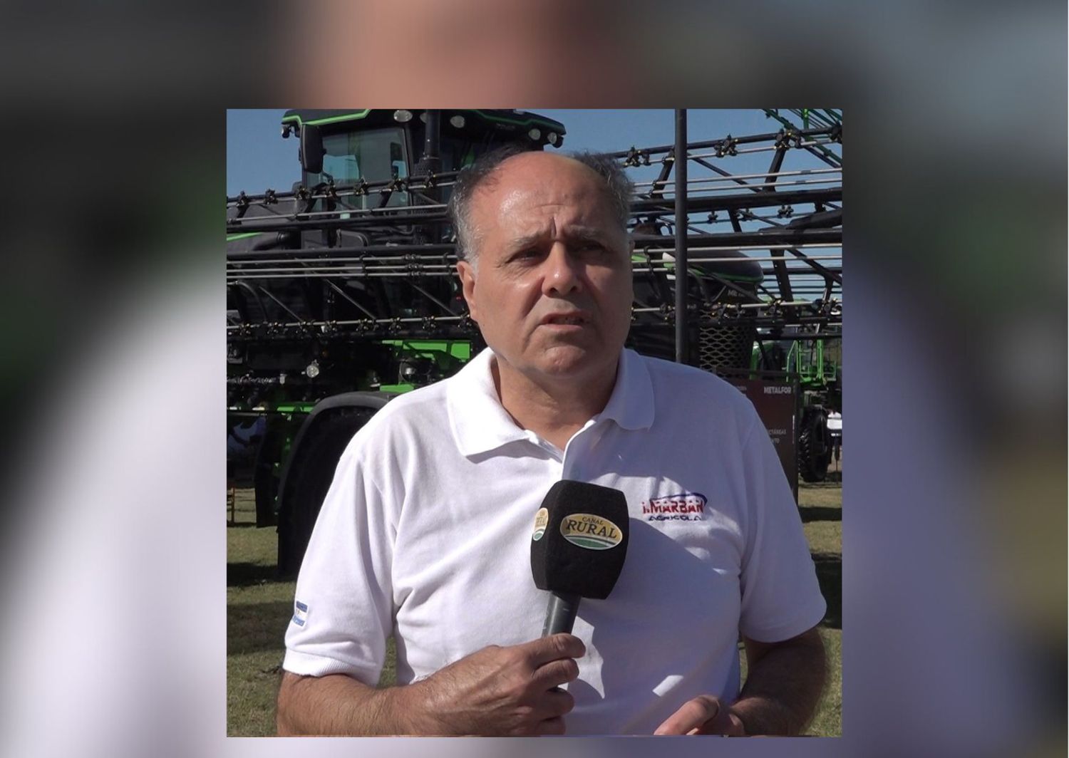 Este martes, Gabriel Marbán siendo entrevistado por Canal Rural.