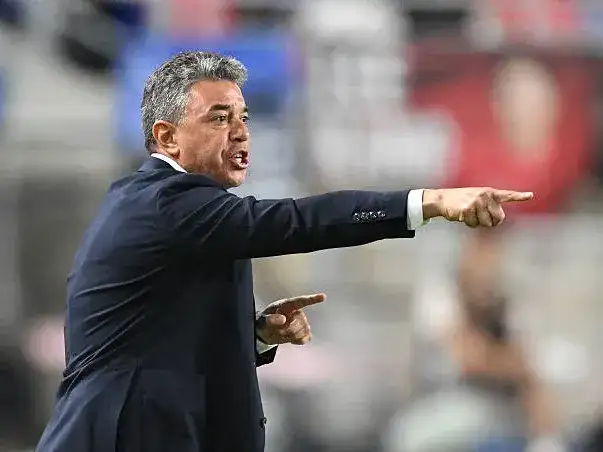 Gallardo, en su primer partido como entrenador de Ecuador.
